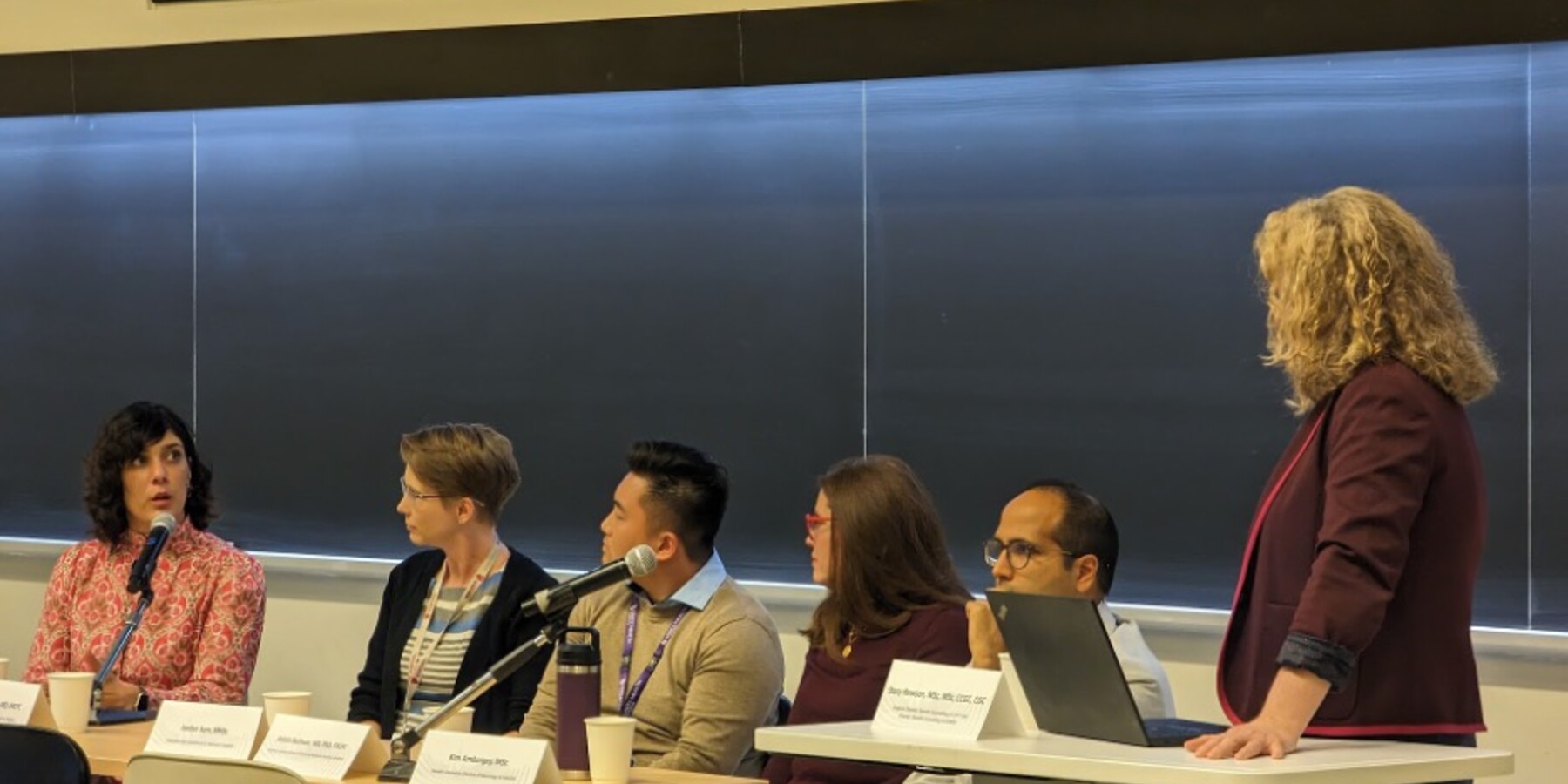 Panelists, including: Dr. Hanna Faghfoury, Dr. Rebekah Jobling, Jordan Sam, Kim Amburgey, and Dr. Ashish Deshwar. Moderator: Stacy Hewson