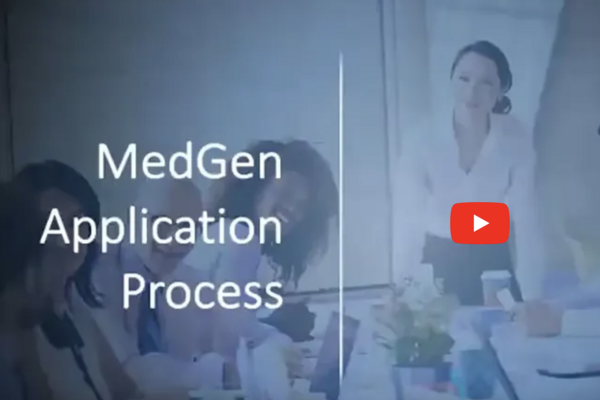 title slide on MedGen Application Process (screenshot from video)