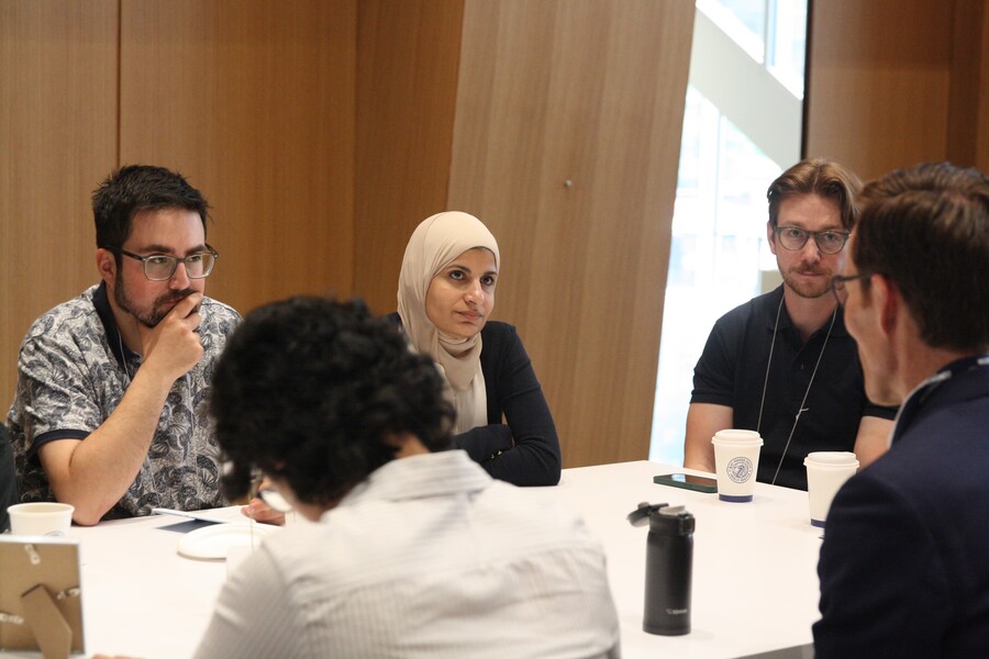 Participant is engaging in a roundtable discussion