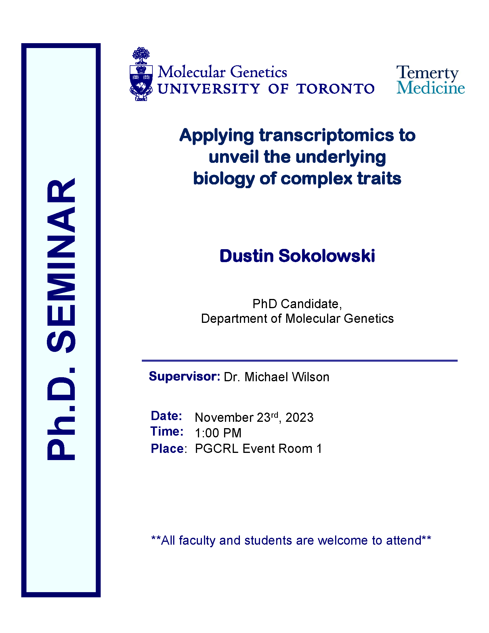 Public Seminar -  Dustin Sokolowski