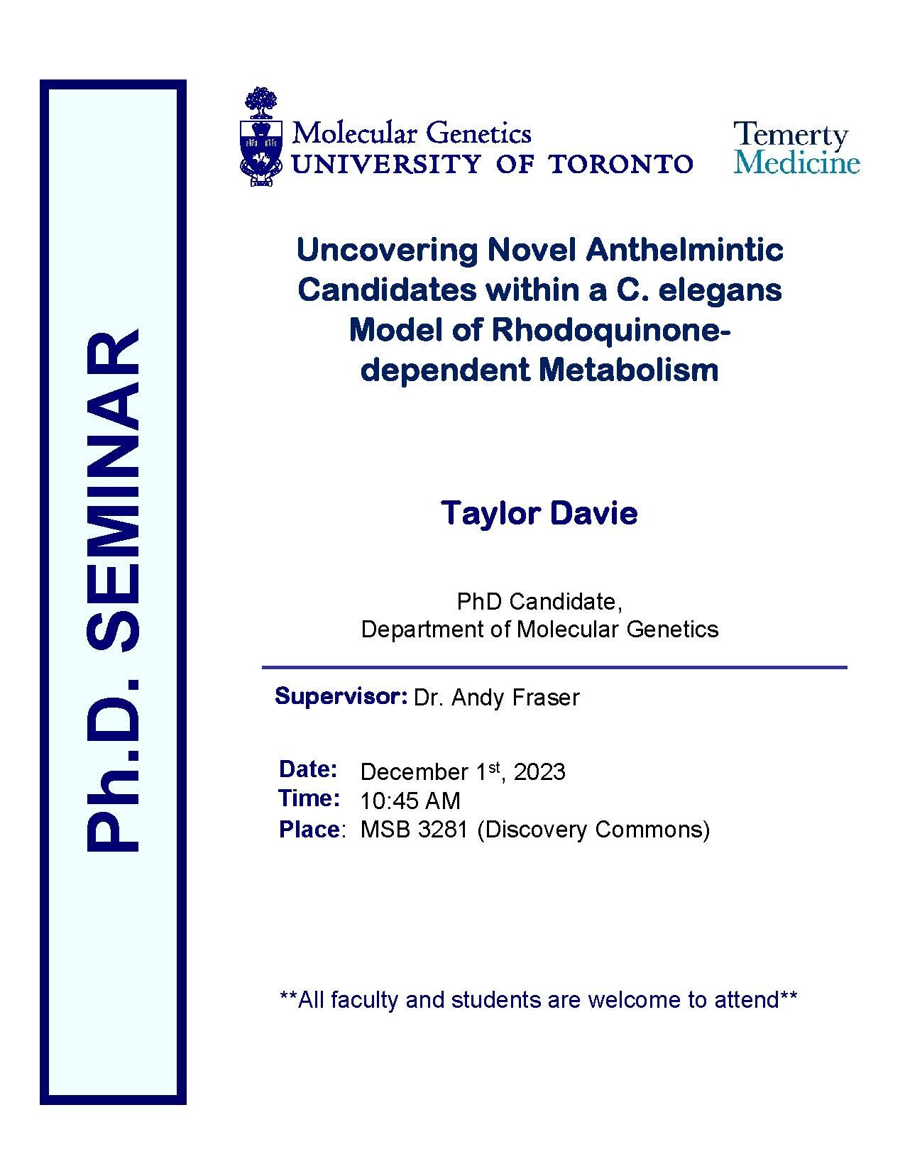 Public Seminar - Taylor Davie