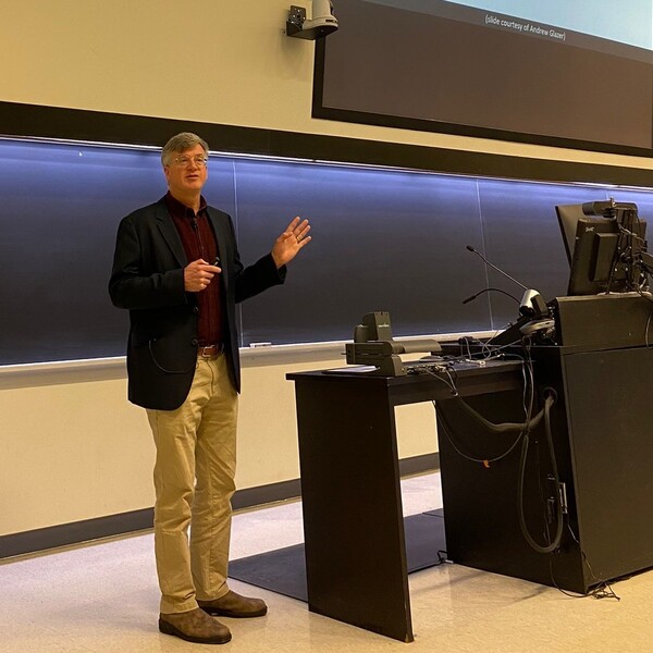 Dr. Fritz Roth talking during his presentation